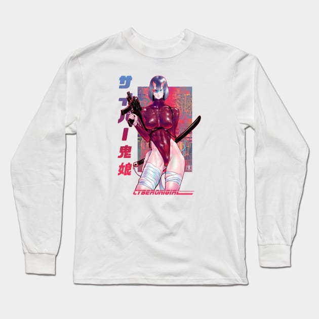 Cyberonigirl Long Sleeve T-Shirt by atomcyber